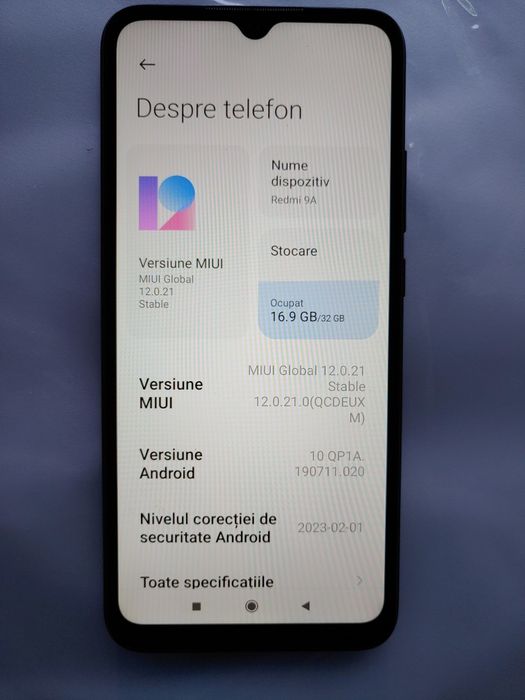 Xiaomi Redmi 9A + Husă + Încărcător