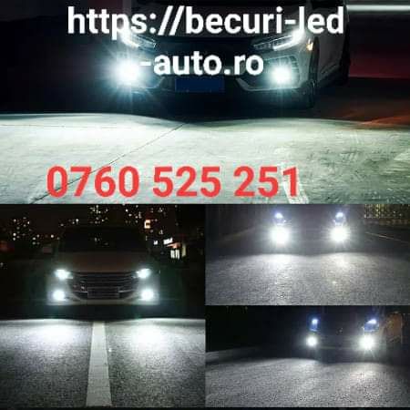 2 Becuri Led Hir2-9012 /Hb3/Hb4/H11/ Canbus 100%  24000Lm/120W/6000K