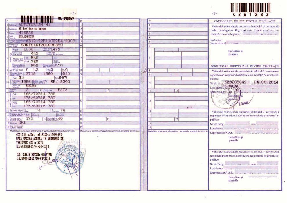 Piese Nissan Micra, K12, 1,4 si 1.2 benzina, 2003
