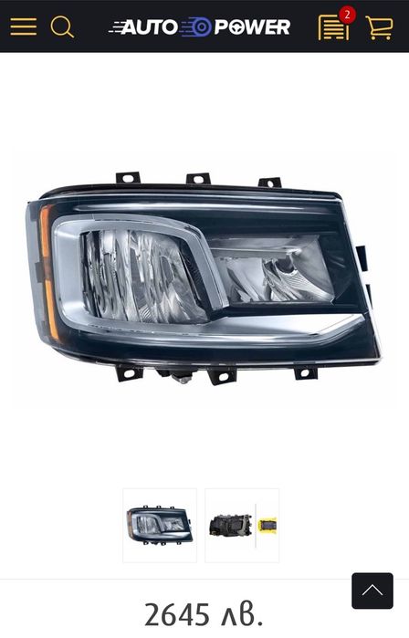 Фар Десен-SCANIA 2016,2017 LED НОВ!