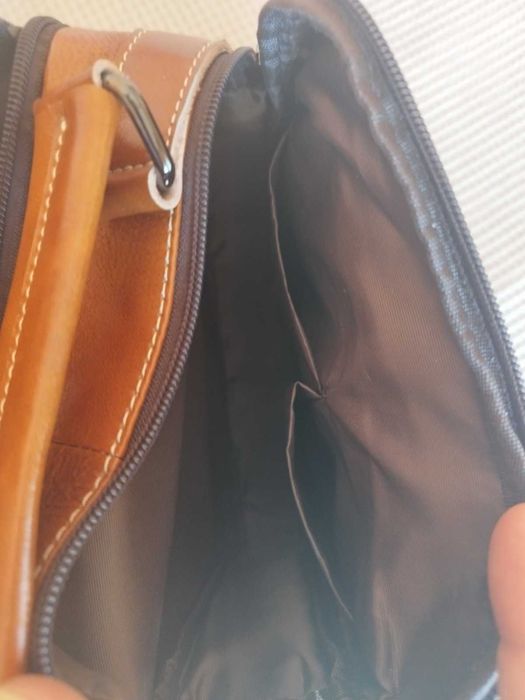 Мъжка кожена чанта 22х26 см.