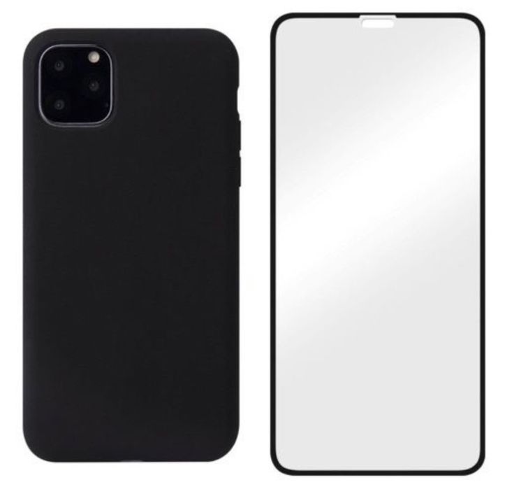 Iphone 11 12 13 14 PRO MAX Husa Cell Inter Catifea si Folie Sticla 21D