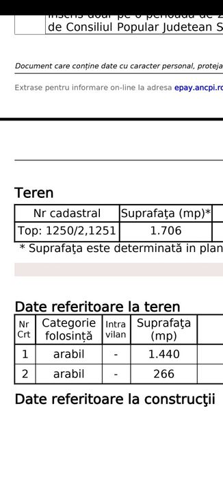 Vând teren extravilan