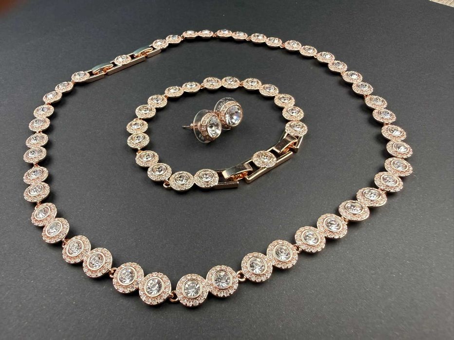 Set Bijuterii Rose Gold– Colier, Brățară și Cercei