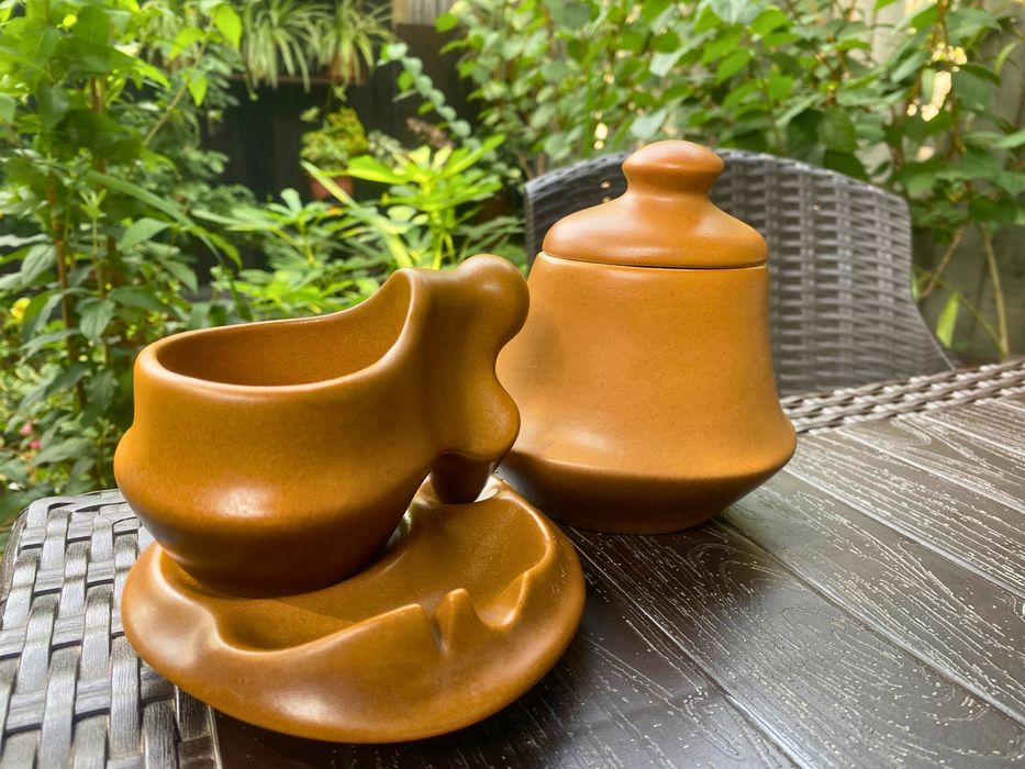 Set complet de vaze vintage foarte rare - Faianță Sighișoara 1979