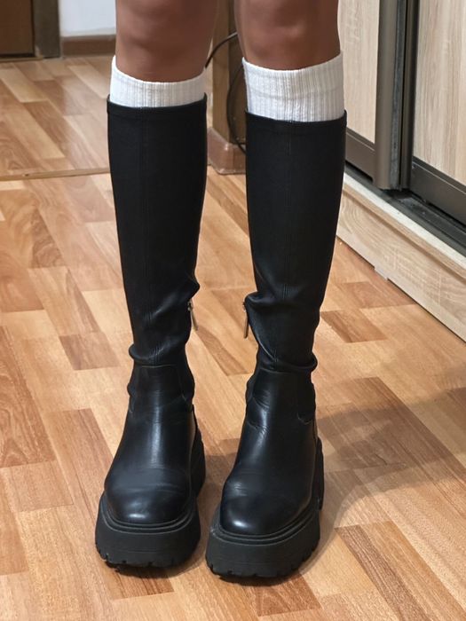 Сапоги чулки на платформе