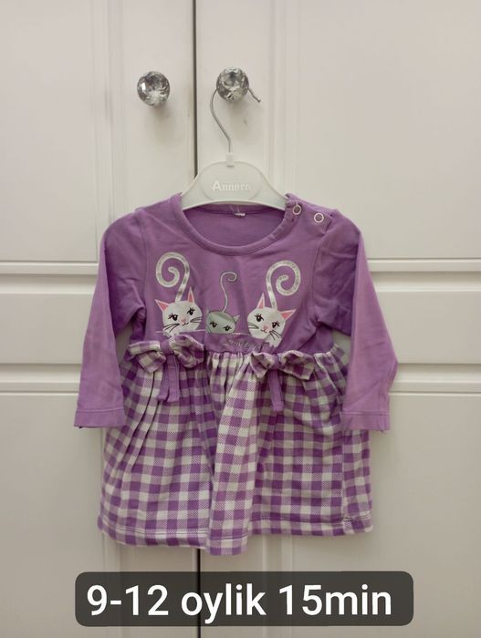 10 oylikdan 2 yoshgacha qiz bolalar uchun kiyimla