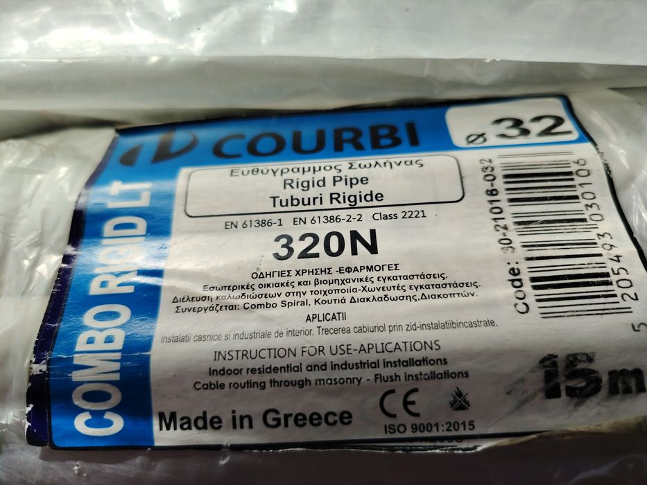 Lot 23 bucăți Țeavă/Tub Rigid PVC Fi 32