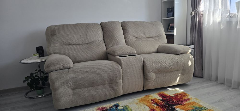 Canapea 2 locuri cu recliner Mobexpert