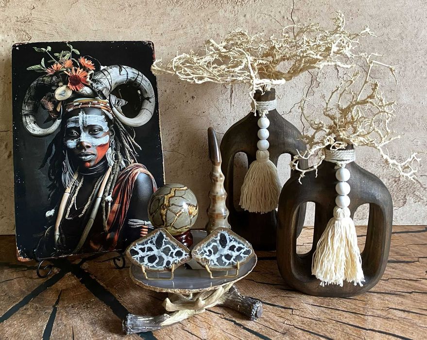 Decor Cristale - Corn Natural & Septaria - Set Pietre Semipretioase