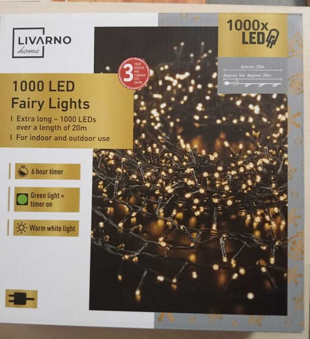 Instalație pentru brad 1000LED economic consum foarte mic lungime 25m