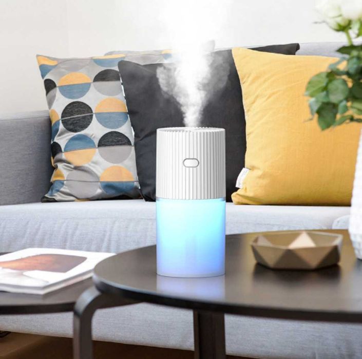 Светещ овлажнител за въздух, арома дифузeр за дом, офис и автомобил