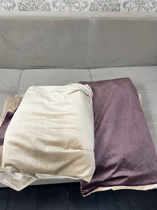 Продам шторы. Темно серый, бежевый.