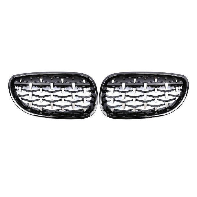 Решетки за  BMW E60 (2003-2010) - черни / хром  Diamond design