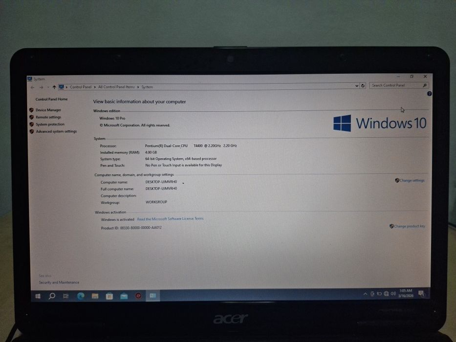 Laptop Acer Aspire