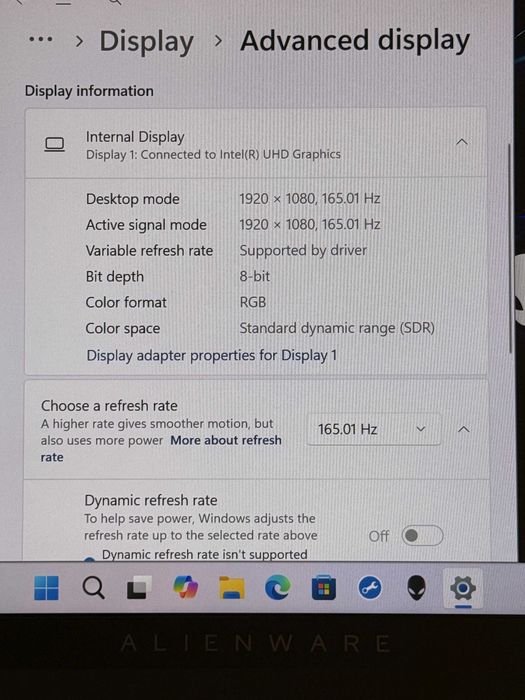 Alienware M15 R7`i7-12700H/RTX 3080Ti-16GB/32GB DDR5/512GB SSD/165Hz