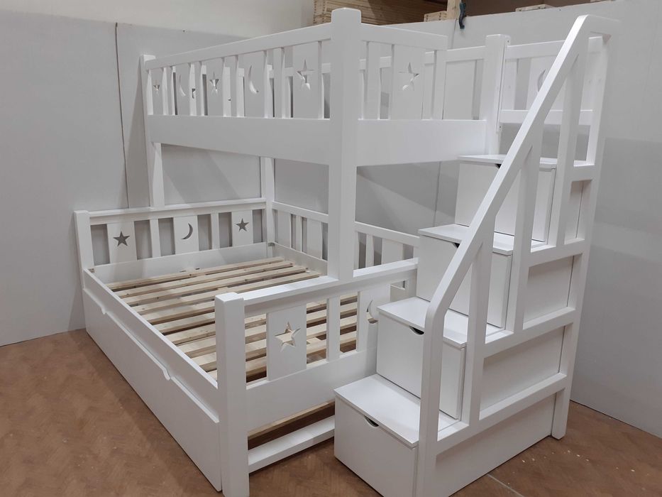 TRANSPORT GRATUIT.Pat etajat din lemn masiv.Cod 3519