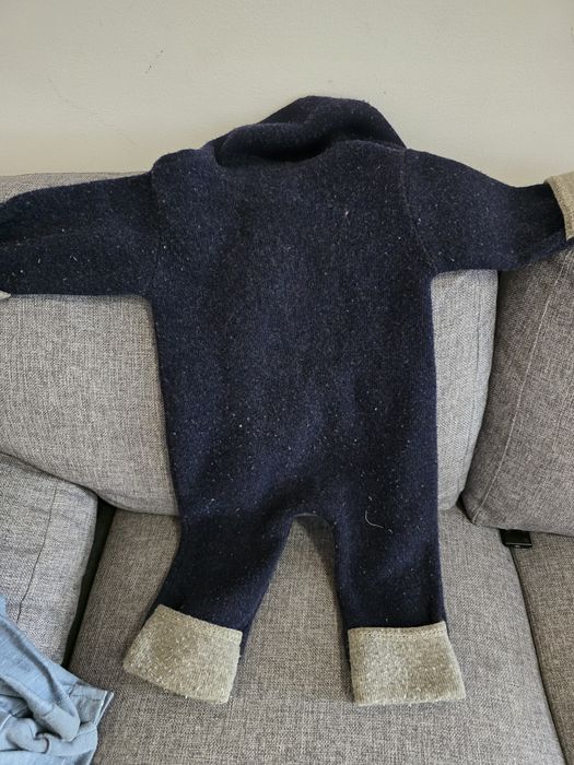 Overall lână merinos fiartă cu mănuși și botoșei, Stapf - Midnight Blue
