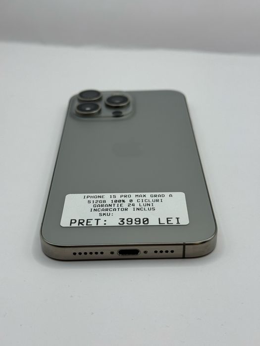 Iphone 15 Pro Max 512Gb 100% Grad A Garantie Rate - zonemag.eo