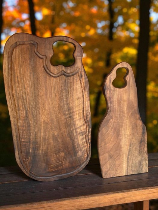 Ръчно изработени дъски за мезета от орех