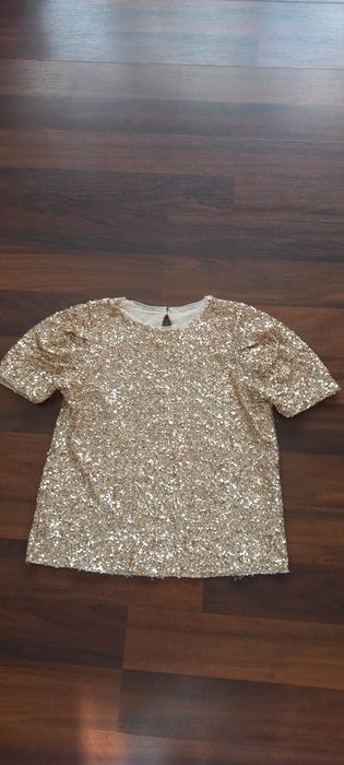 Bluza aurie cu paiete