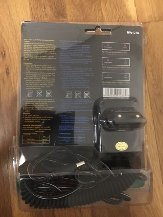 Зарядно за АА батерии -  от 220V и от 12V - пълен разряд и заряд