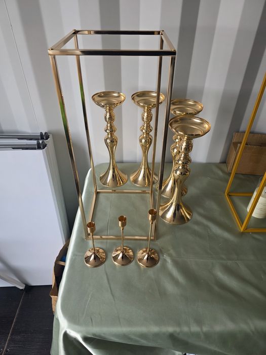 Златни стойки за сватба french gold 60 см