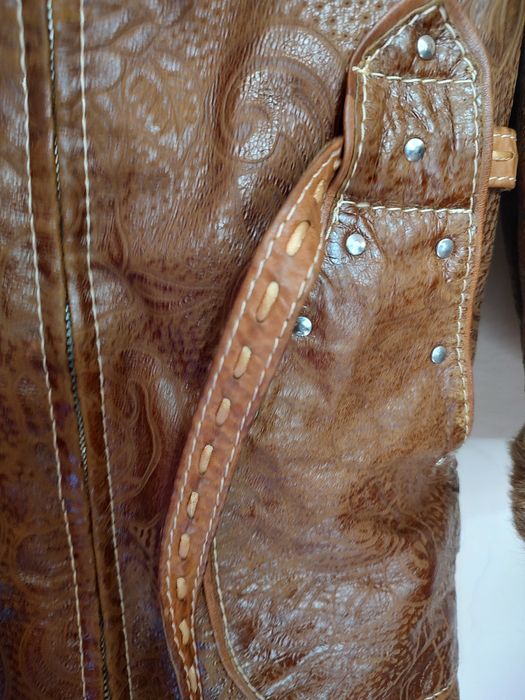 Детско палто от естествена кожа за момиченце