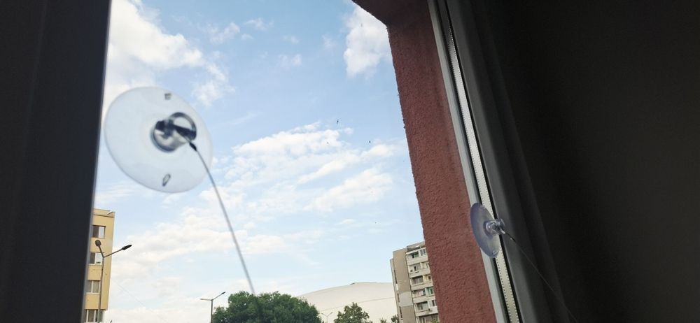 Хамак за котка с вендузи за прозорец