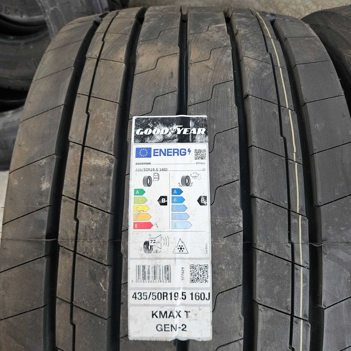 Нови тежкотоварни гуми 435/50R19.5 Goodyear KMaX T Gen-2 160J M+S 3PMFS FRT DOT3825
