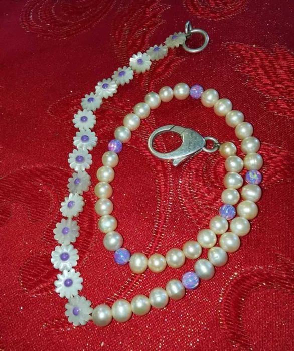 Colier perle naturale și opal, Hatton Labs