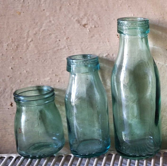 Borcane sticle lapte comuniste 3 buc