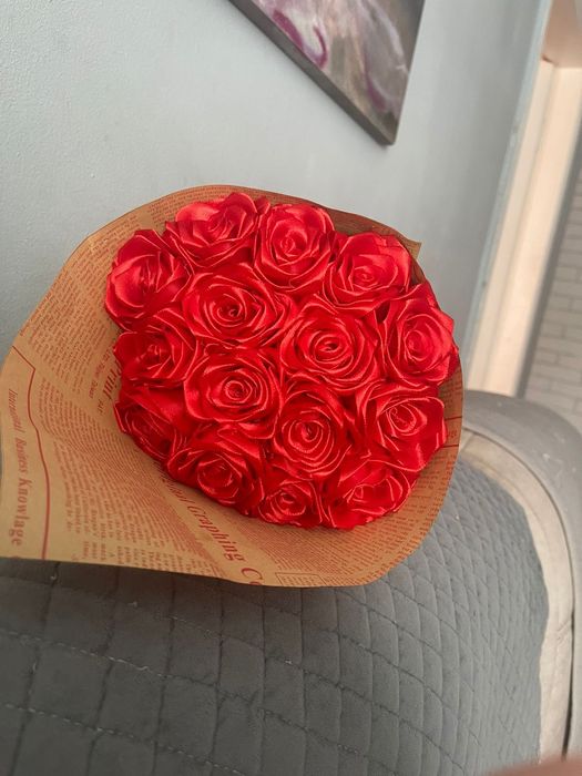 Букет из атласных лент