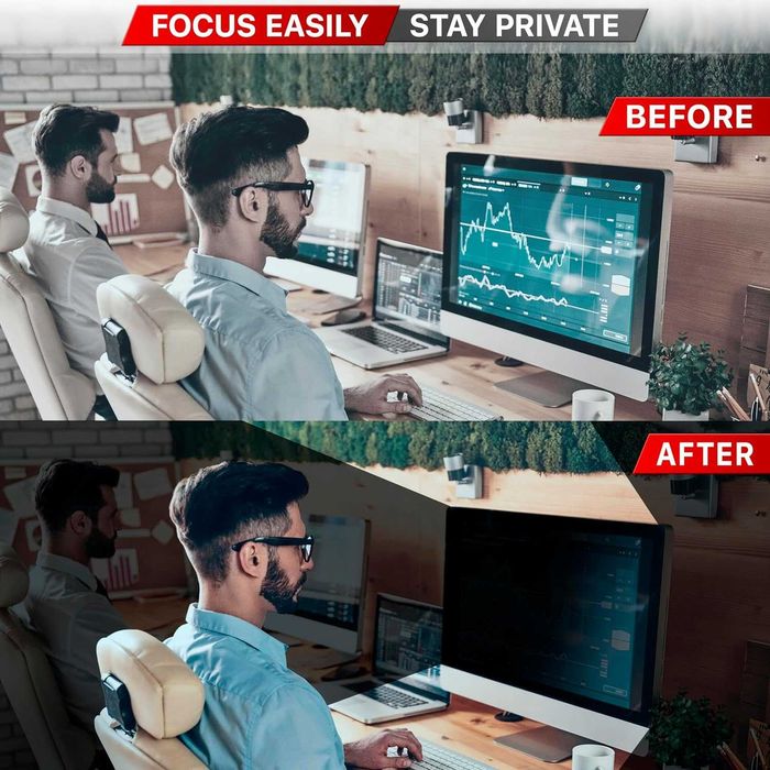 VINTEZ 24 инча 2 броя Филтър за поверителност широкоекран монитор 16:9