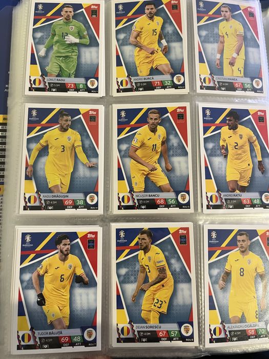 Euro 2024 Topps Romania Echipa Completa
