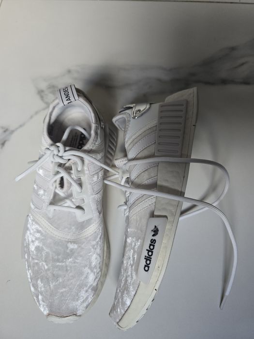 Adidas, 38, fete, catifea albi
