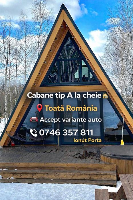 Casute de gradina foisoare terase cabana tip A la gata de vanzare