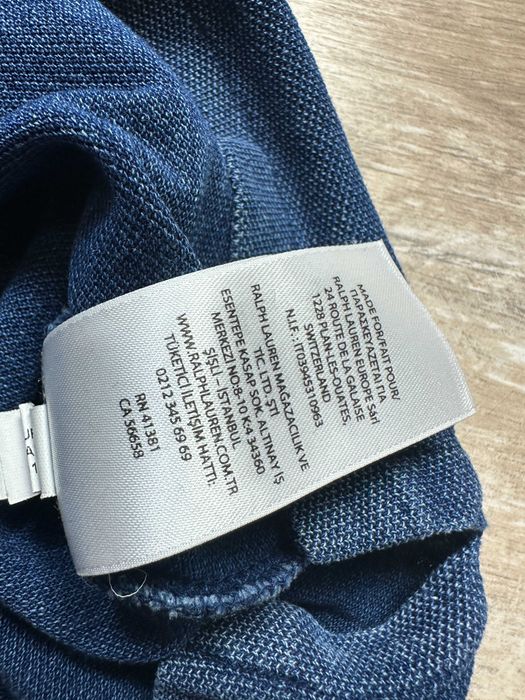 Tricou Polo Ralph Lauren L Slim Fit Albastru Indigo Bumbac Fit M