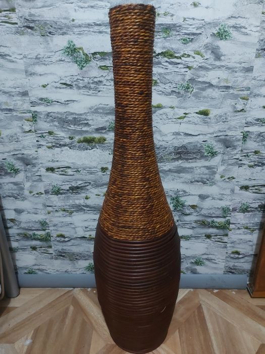 Vaza afro din răchită 78cm 120lei