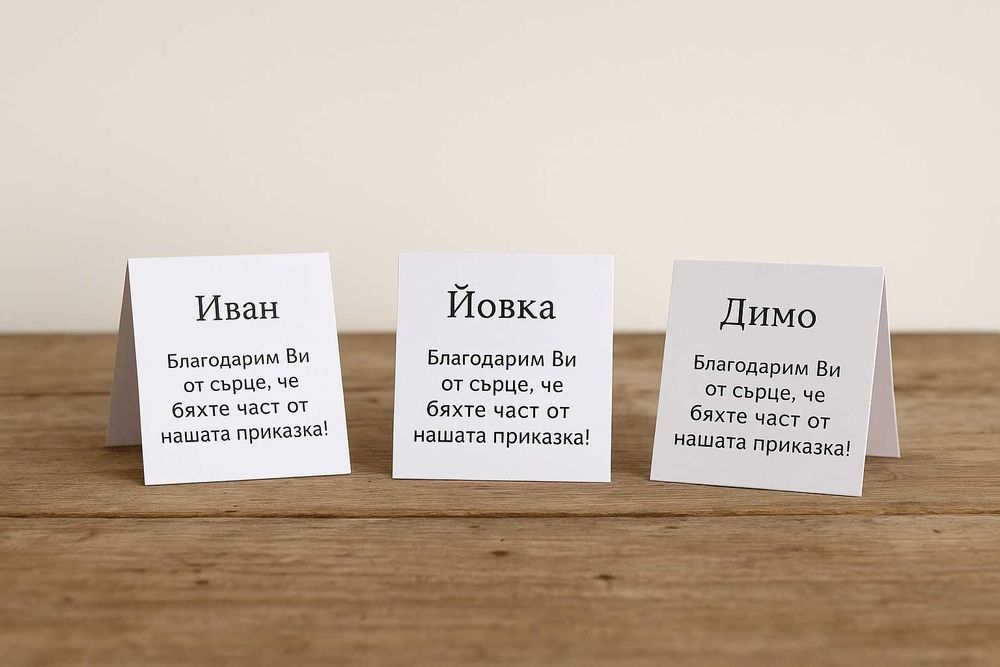 Подаръчета за Вашите гости