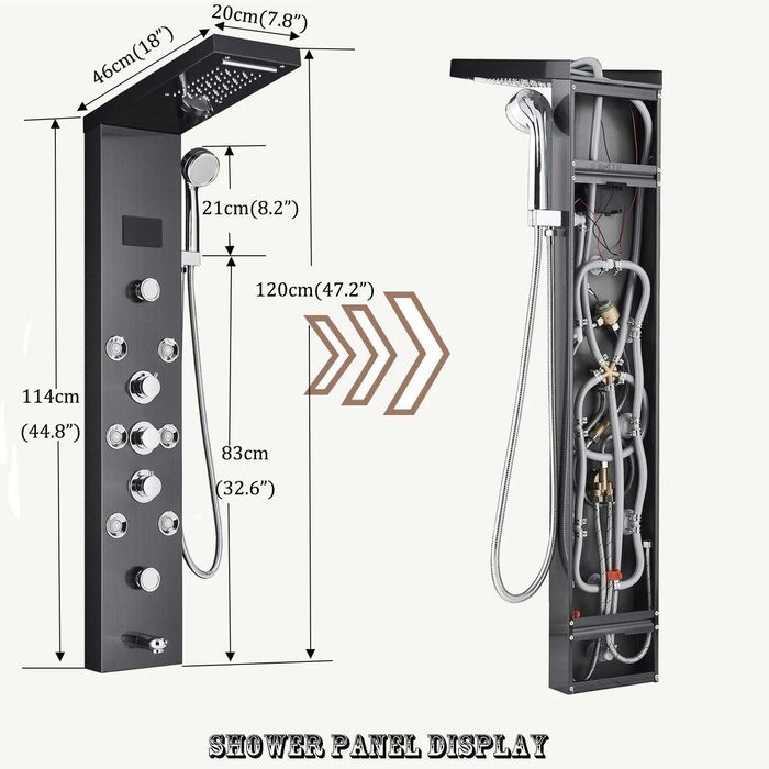Panou duș hidromasaj LED – tip SPA, modern – NOU