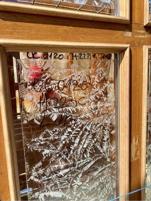 Usa intrare casa lemn masiv termopan H 223 x L 113 Germania