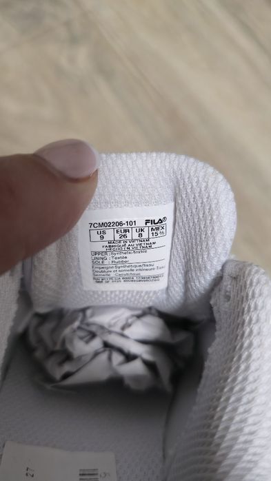 Маратонки FILA 26 номер