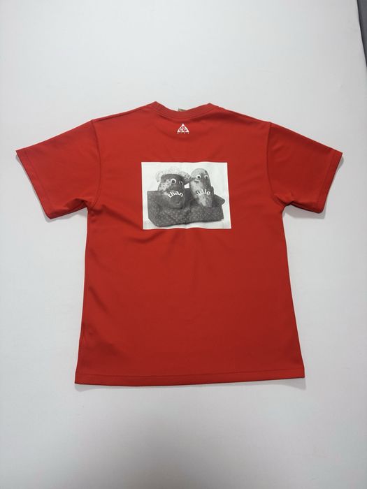 Tricou nike acg than idle orange & white print