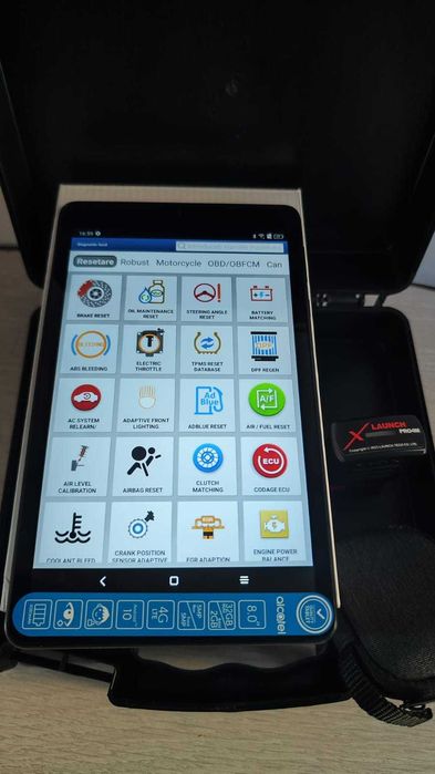 Kit tester diagnoza auto Launch+Tableta 41 functii speciale lb romana