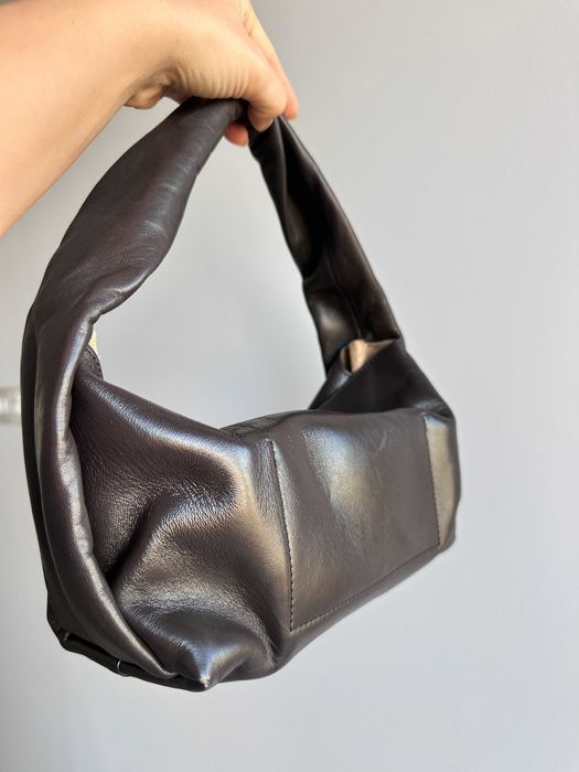 Geanta piele naturala Massimo Dutti maro