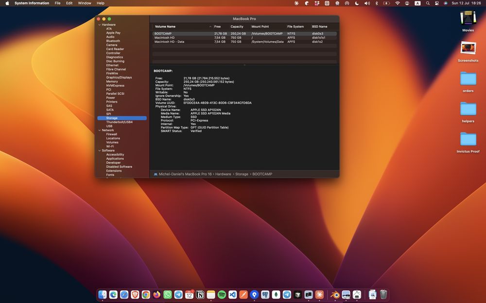 Macbook Pro 16 i9 16GB 1TB touchbar