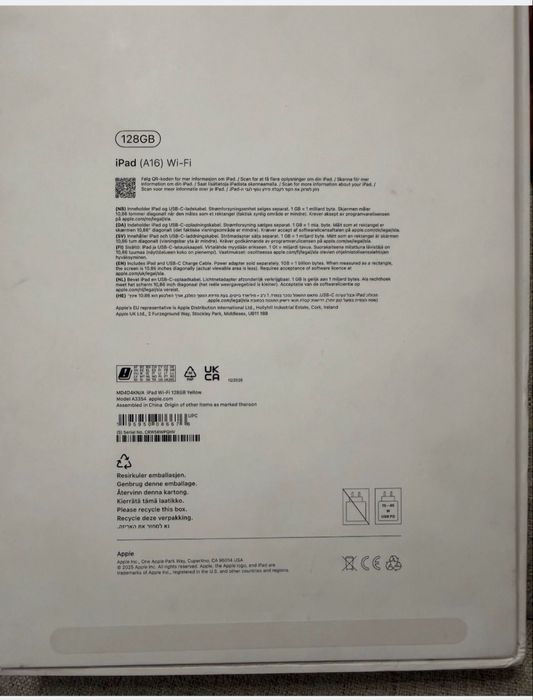 Ipad 11 A16 yellow 128gb wifi NOU
