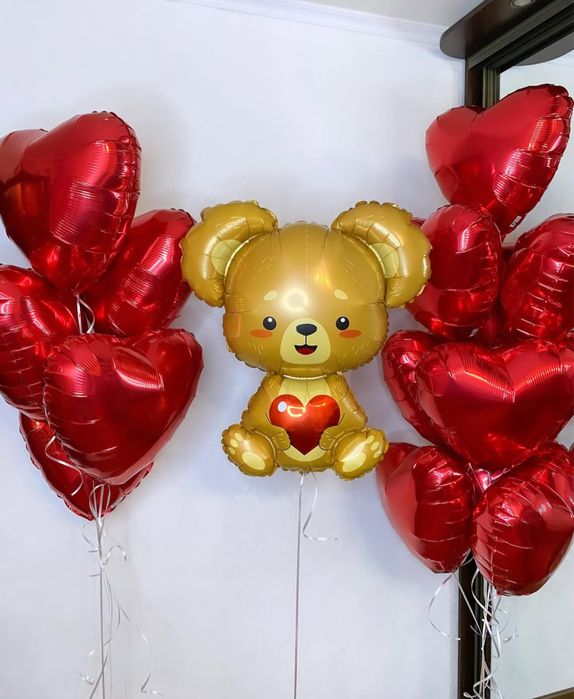 Гелевые красные сердца по 990 тг