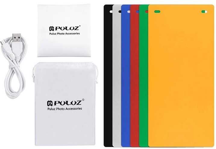 Лайткуб (фотобокс) для предметной съемки Puluz 24 x 23 x 22 см Белый